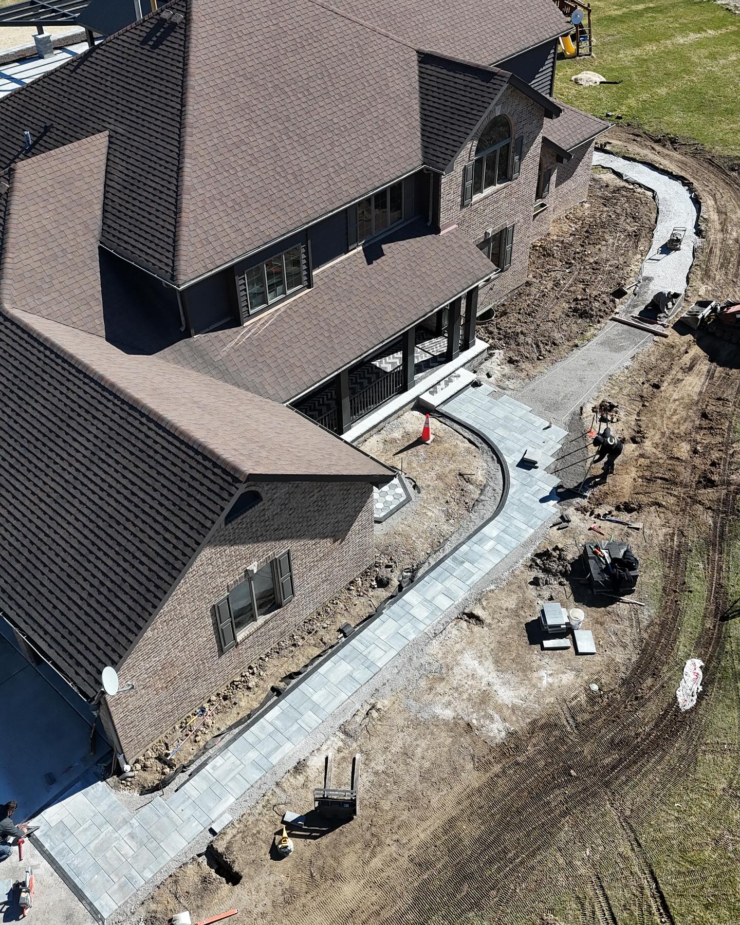 Front walkway under construction